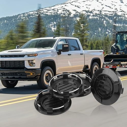 4PCS 3.25in Wheel Center Caps 83mm OD: 83mm/3.27in, ID: 76mm/2.99in Black