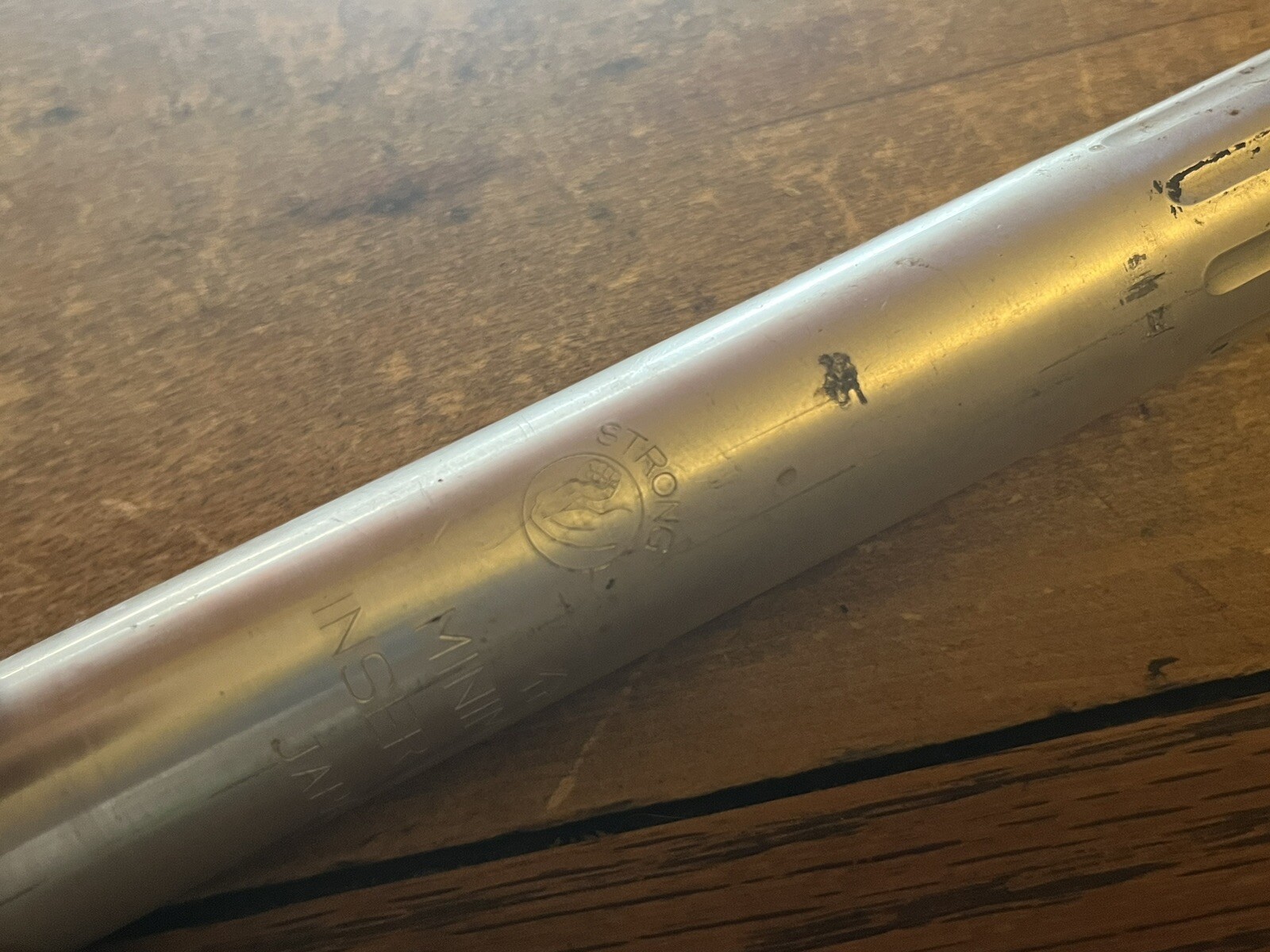 Vintage Strong Seat Post +Clamp 25.0 Insertion Diameter 9.5” Length 70s 80s Ross