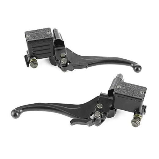 Brake Lever, Pair of 22mm / 0.9in Hydraulic Clutch Front Rear Brake Pump with