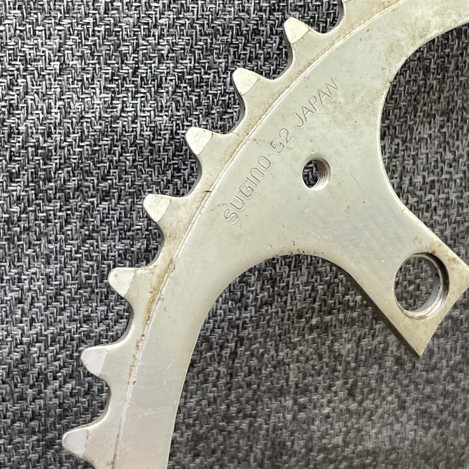 VintagSugino 52T Chainring 110 BCD 5-Arm Silver Chainguard Holes Bike 52 Tooth