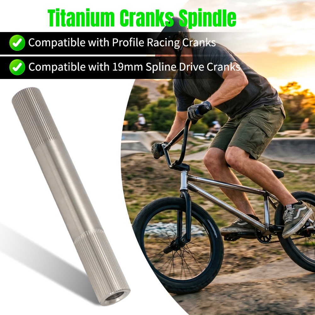 US 5.625″ Titanium Crank Spindle for Profile BMX Cranks 19mm 48 Spline Axle