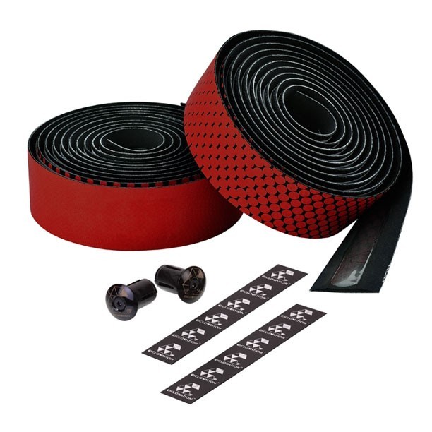 Ciclovation Leather Touch Handlebar Tape, Fusion Dot – Red