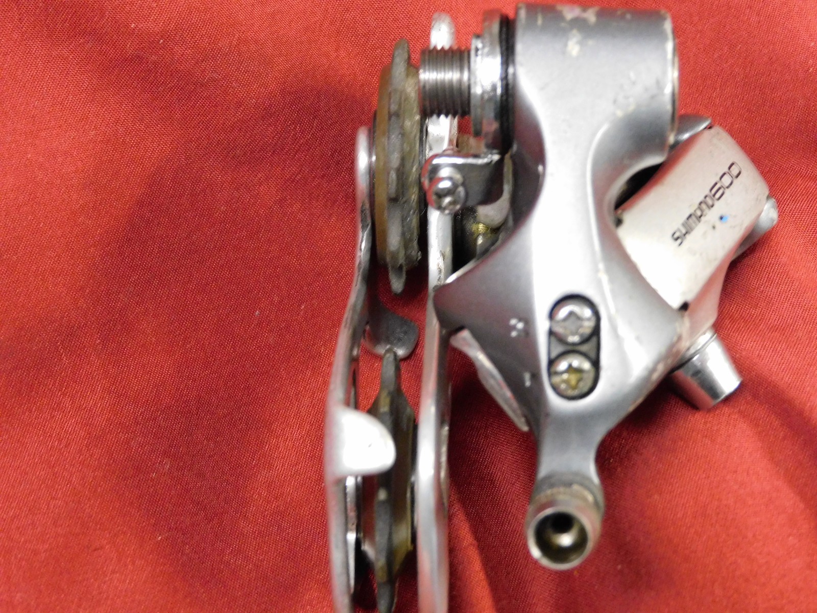 1996 Shimano 600 Ultegra Tri-Color RD-6401 Silver Short Cage Rear Derailleur