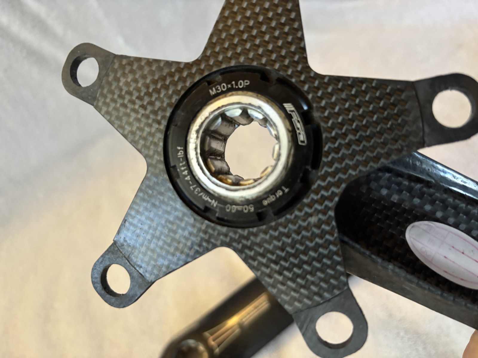 FSA Carbon Pro Team Issue Crankset 175mm with Carbon Spider –VG-EX