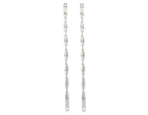 22″ LONG VINTAGE LOWRIDER TWISTED STEEL SPRING FORK BARS IN CHROME FOR 26″ FORK