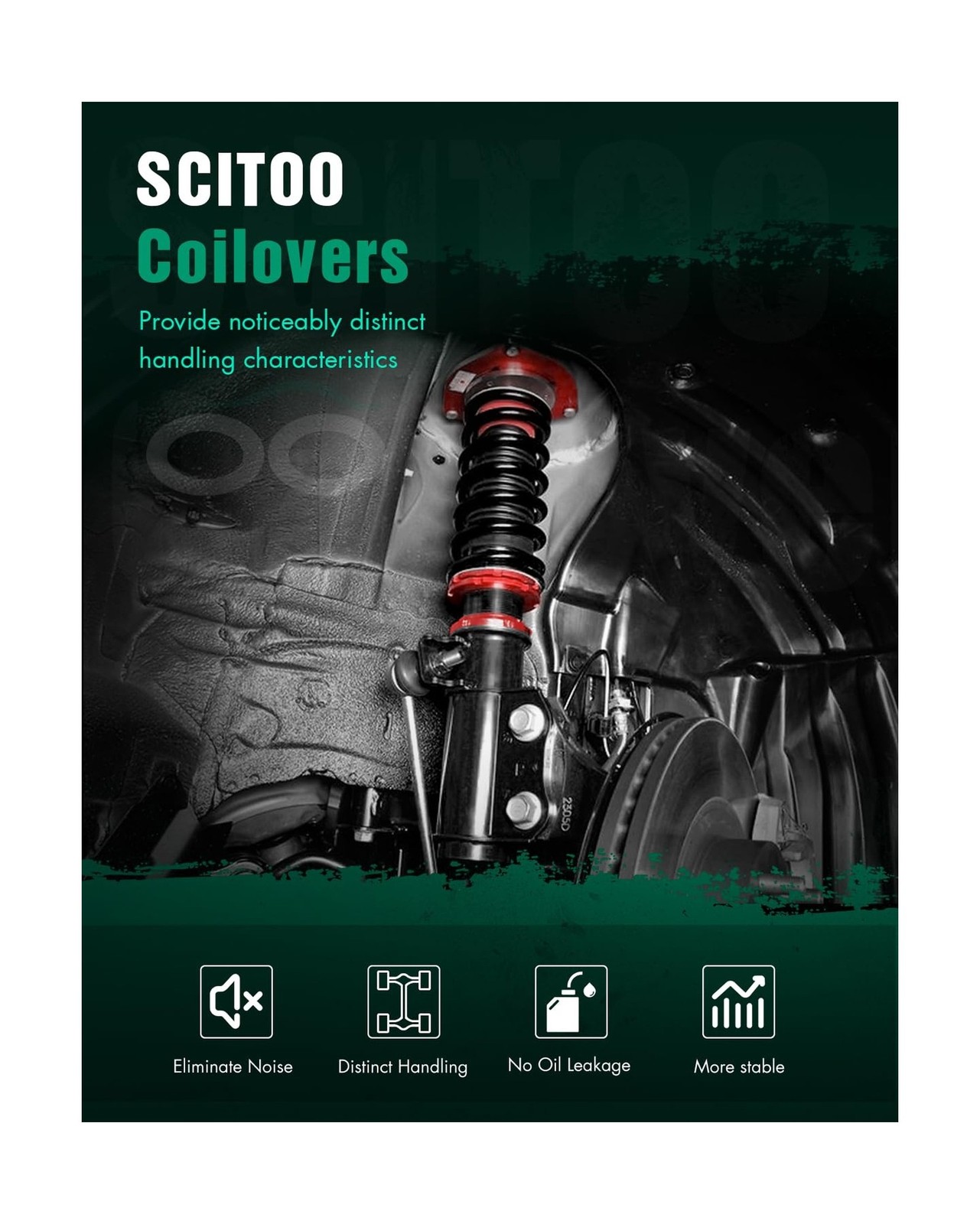 SCITOO Coilover Suspensions Shock Struts Kits Assembly Shocks Struts fit 2013…