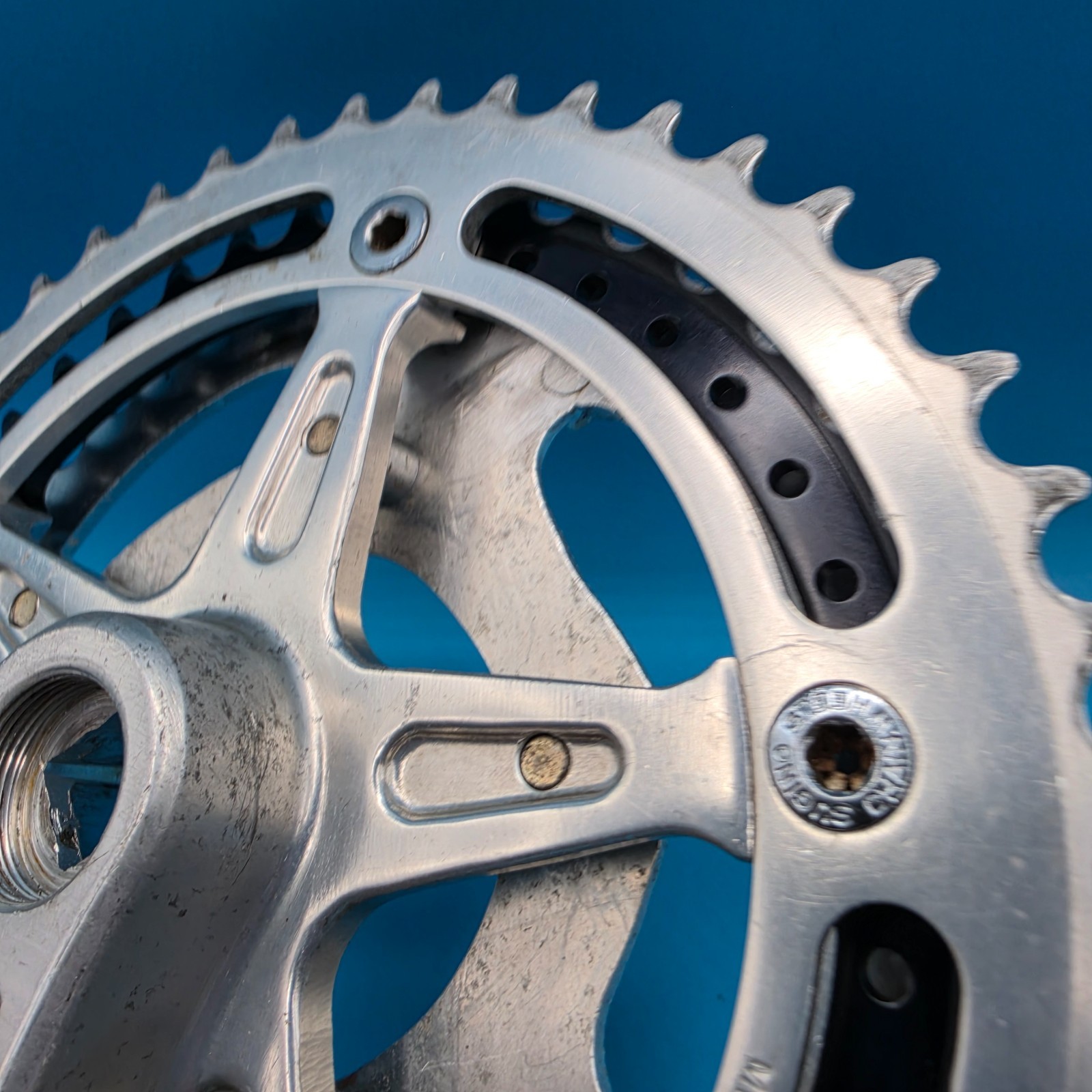 Vintage Sugino Mighty Competition Triple Square Taper Crankset 171mm 47/42/40t