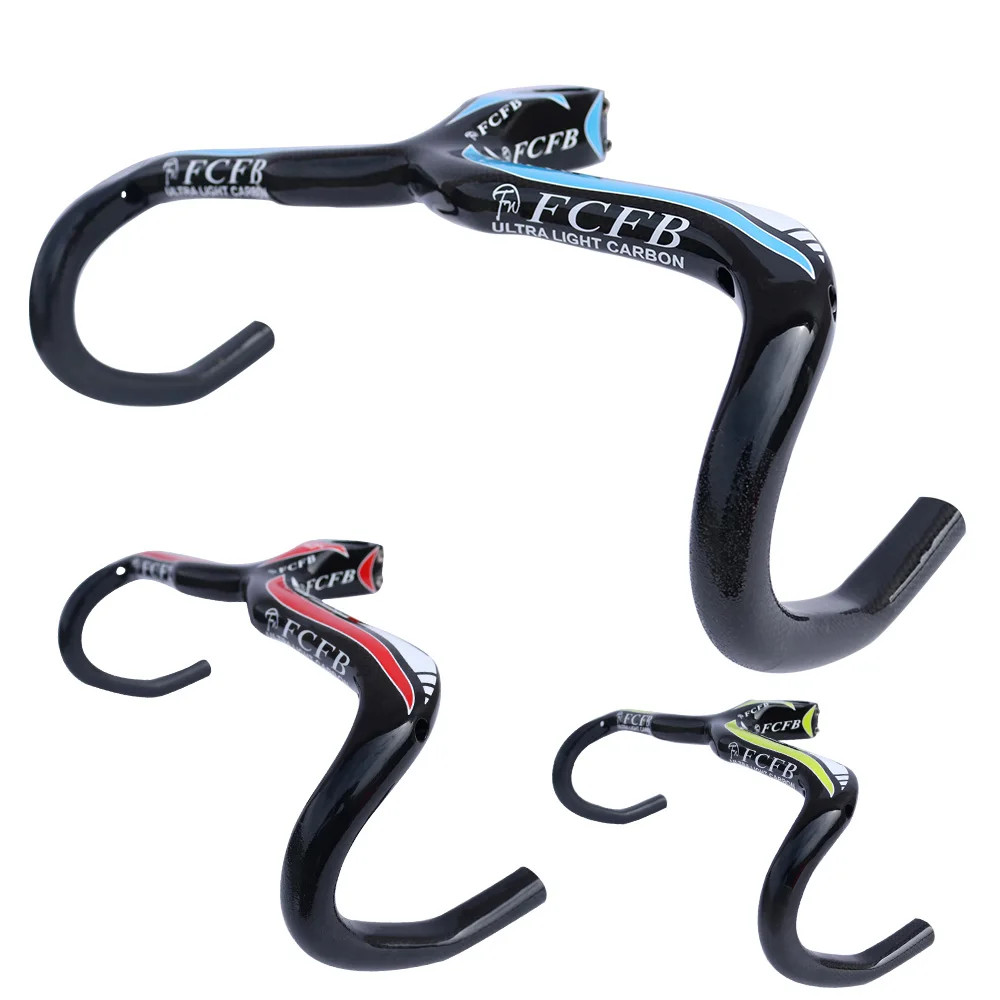 Carbon Road Bicycle Integrated Handlebar with Stem Reach 89mm Drop 130mm