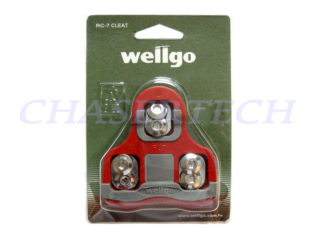Wellgo RC-7B Road Bike Pedal Cleats 6 Degree Float Look Keo Compatible Red