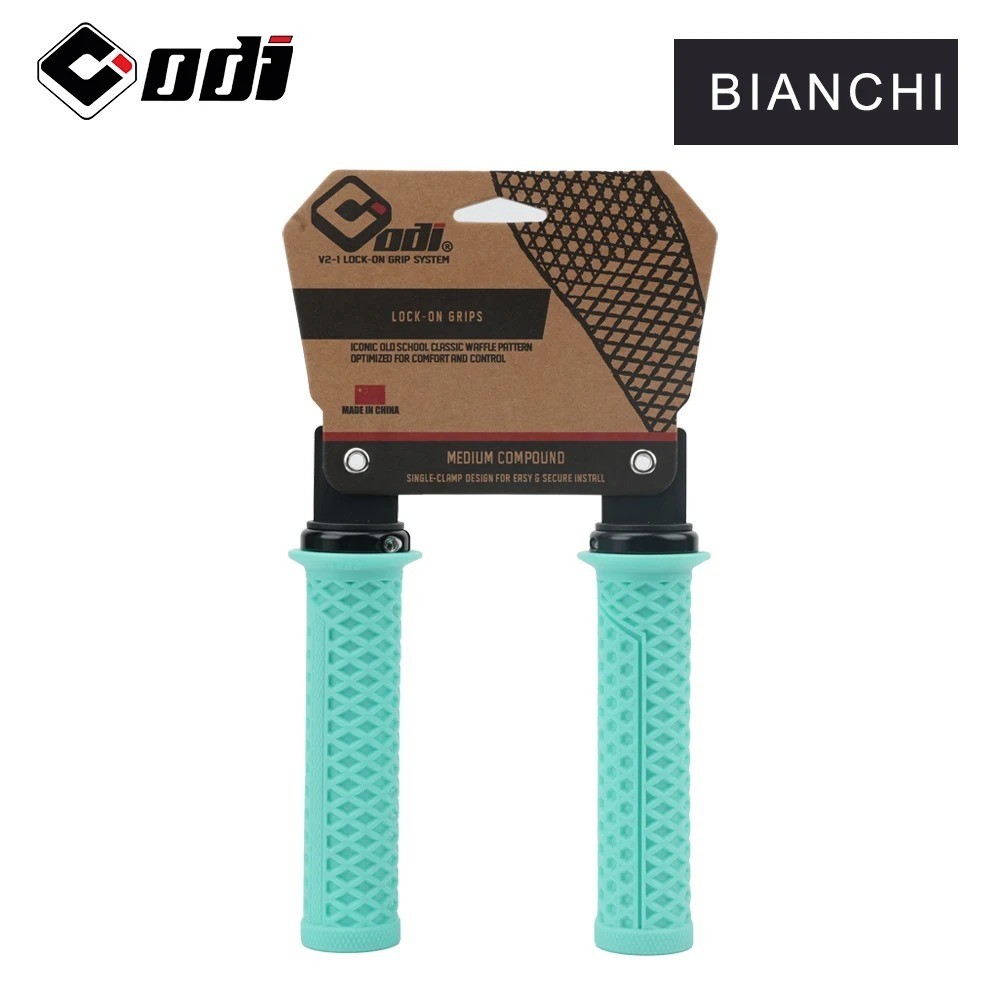 ODI VS-21 MTB Handlebar Grips Lock-On Silicone Waffle Pattern Anti-Slip 130mm