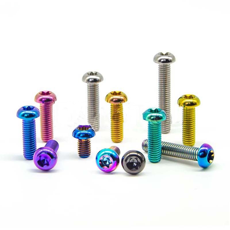Titanium Bolts M6 Button Head Torx Screw 10 15 20 25 30 35mm 6pcs/package