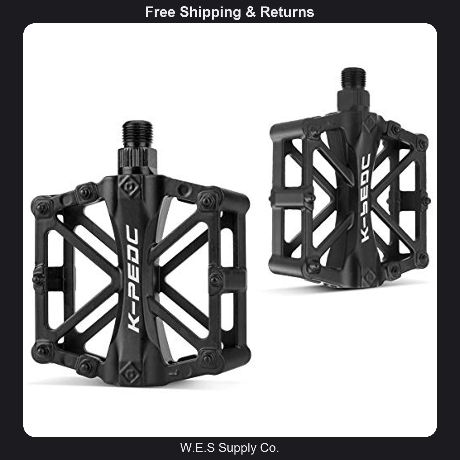 GPMTER Aluminum Platform Bike Pedals 9/16 Inch for Mountain and Road Bikes