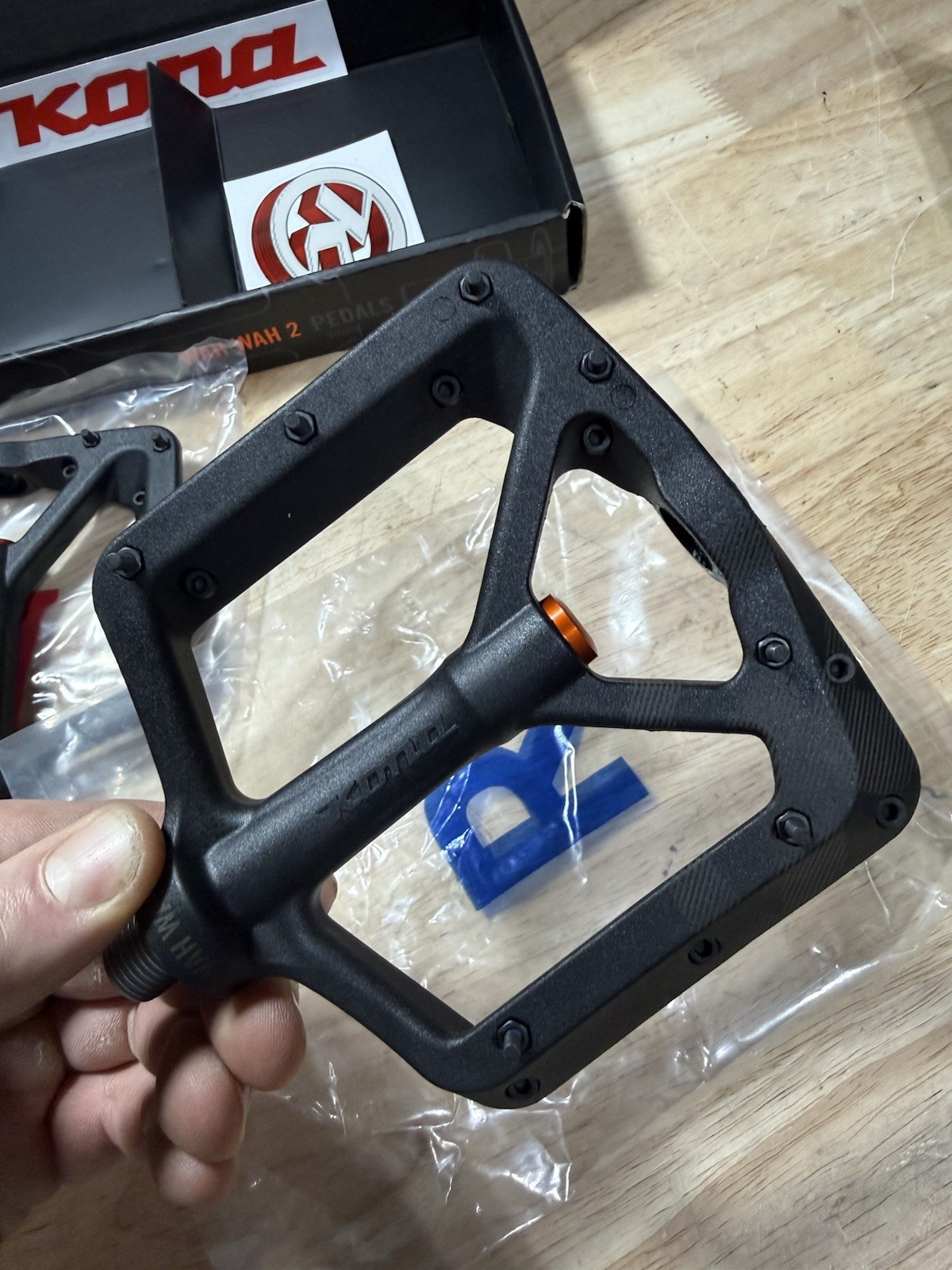 Kona Wah Wah 2 Composite MTB BMX Bike Pedals Black Large New Pair