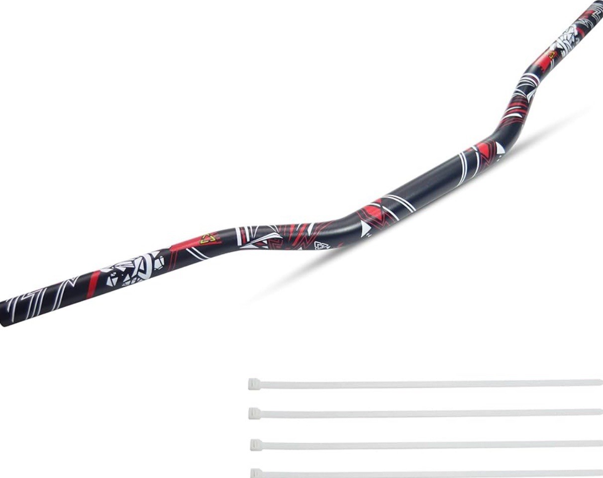 Universal 1 1/8″ 28mm Dirt Bike Handlebars Aluminum,Upgraded Style Black