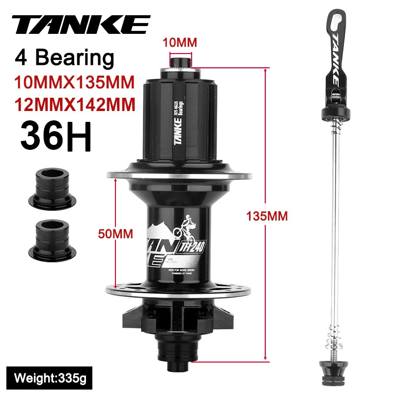 Mountain Bike Quick Release Hub 36H 6 Claw 108 Clicks Sealed Bearing Disc Brake
