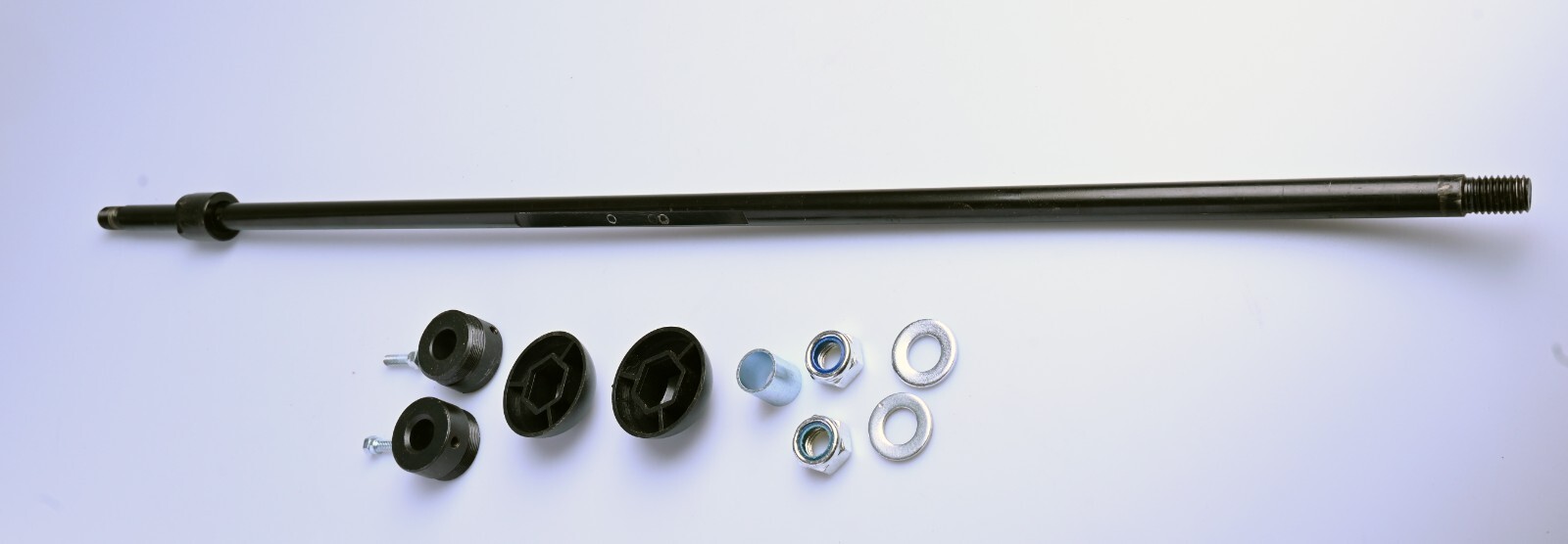 FOMAS 30/32″ LONG STEEL TRIKE TRICYCLE CONVERSION KIT AXLE SET OD15MM BLACK