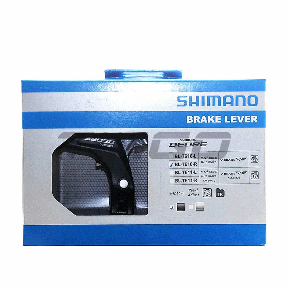 Shimano Deore BL-T610 MTB V-Brake Mechanical Disc Brake Lever 2 Finger I-SPEC B
