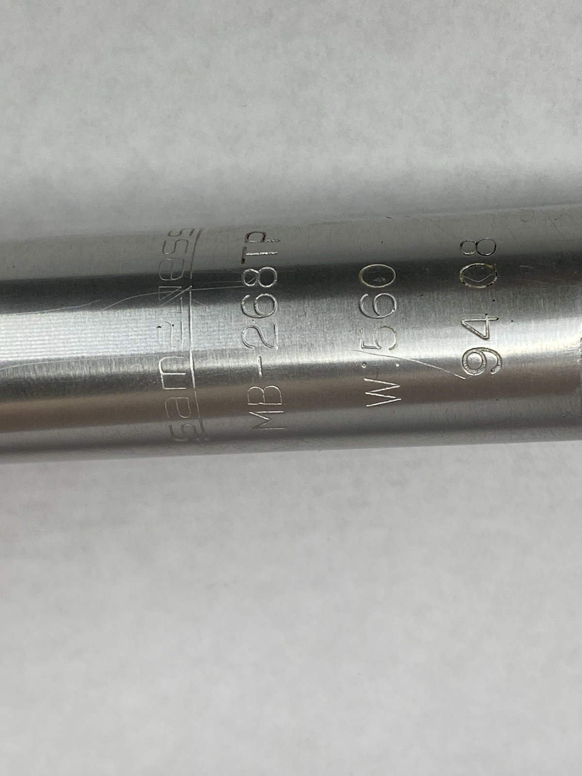Barracuda MTB Handlebar 25.4 Silver Alloy Vintage Flat Bar 560mm Wide Clean Logo