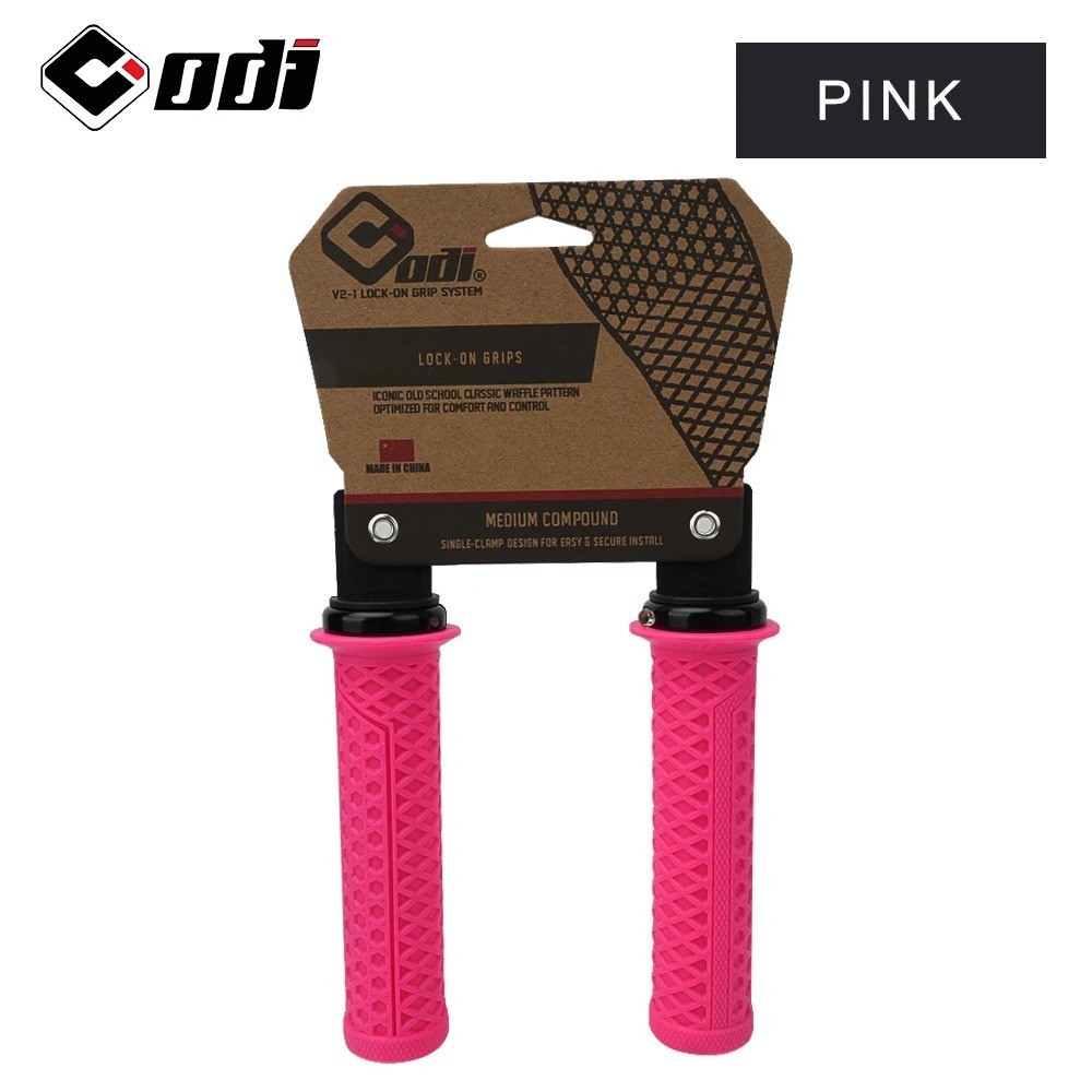 ODI VS-21 MTB Handlebar Grips Lock-On Silicone Waffle Pattern Anti-Slip 130mm