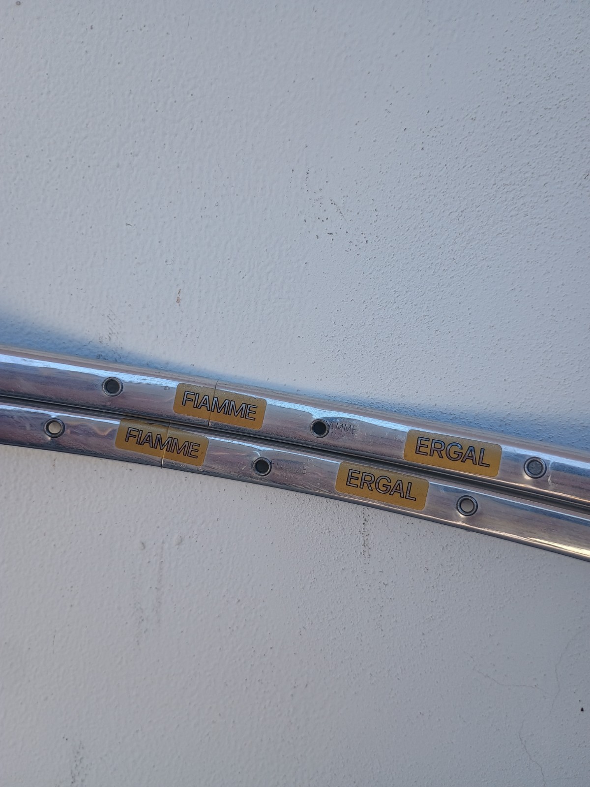 Vintage Nos Fiamme Yellow Label Silver Pair Rims 28h New X Tubulars Rims New