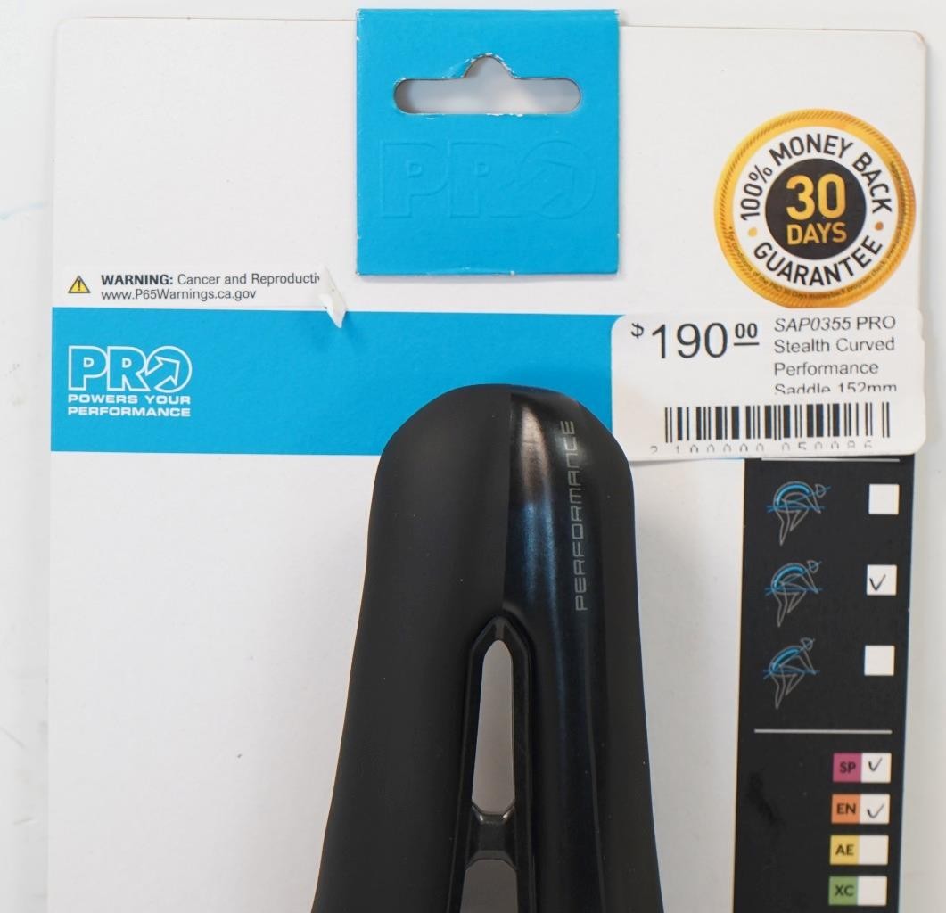 NEW – Stealth Performance Curved Pro 152mm Bicycle Saddle PRSA0355