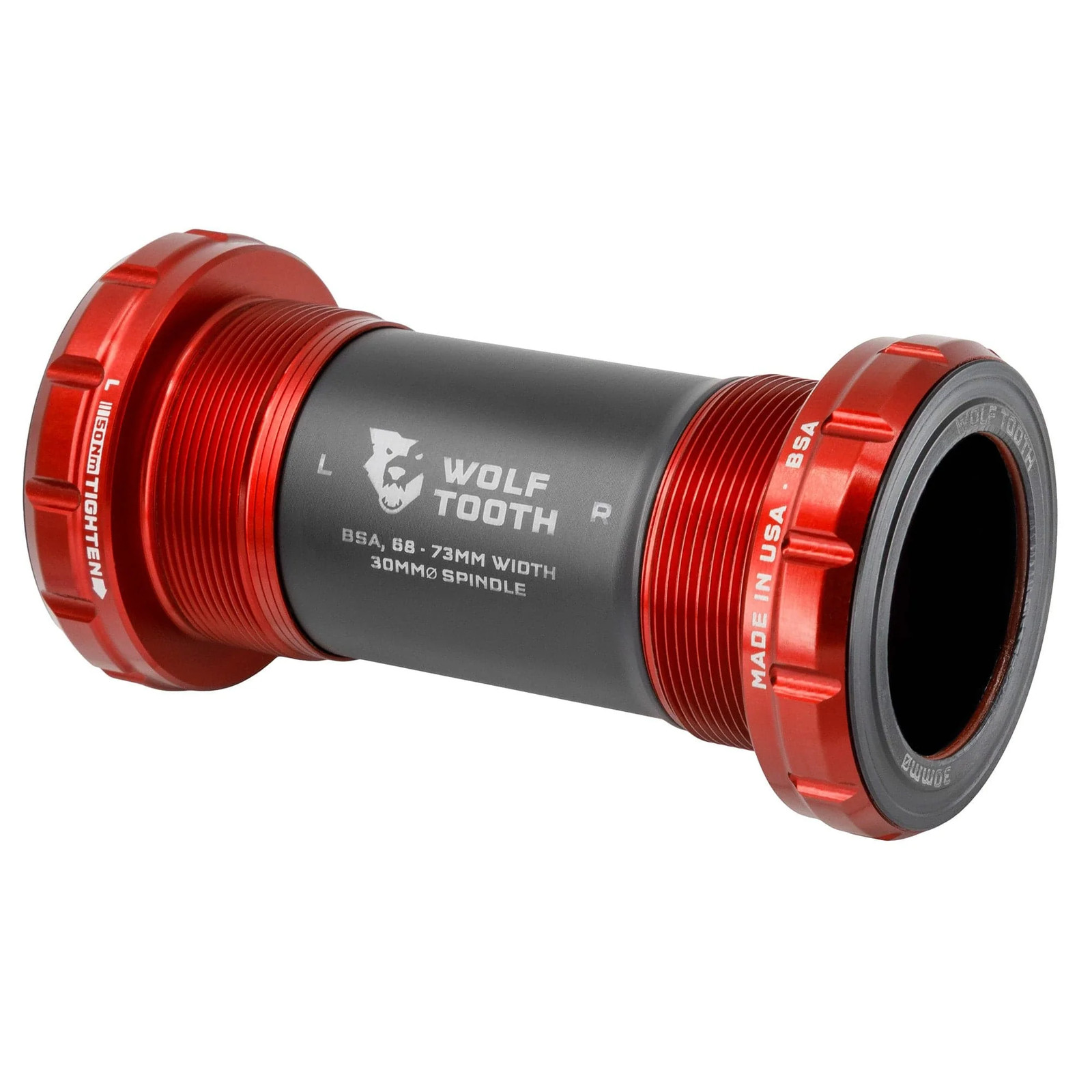 Wolf Tooth 30mm BSA Bottom Bracket – Durable Aluminum, Custom Bearings,