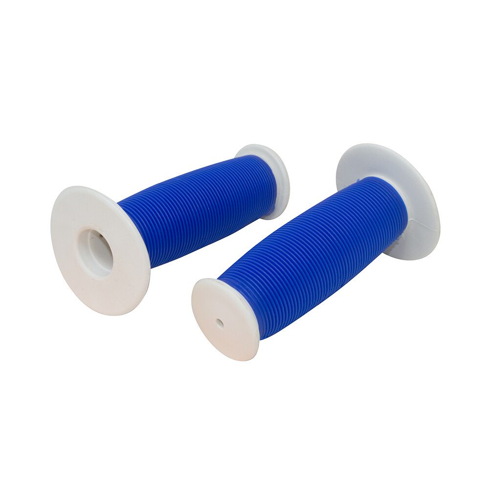 NEW Child Kids Bicycle Grips Mushroom Handle Bar Colorful Bike Grip Blue/White