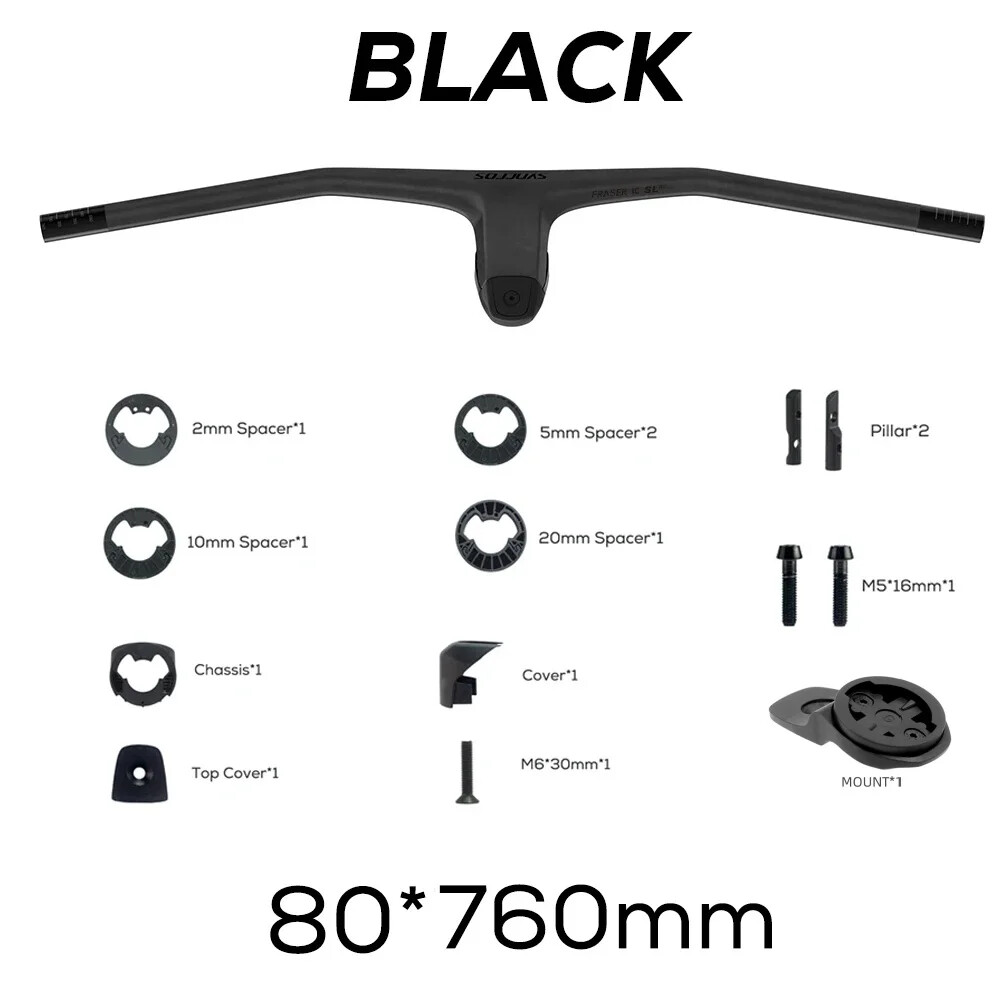 740MM -40 Degrees Full Carbon Fibre Integrated Cockpit MTB Handlebar Accessories