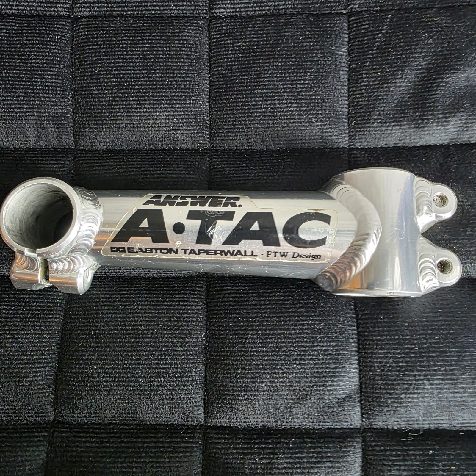 Vintage Answer A-TAC Easton Taperwall Stem 135mm 1-1/4” 0° Zero Rise Silver MTB