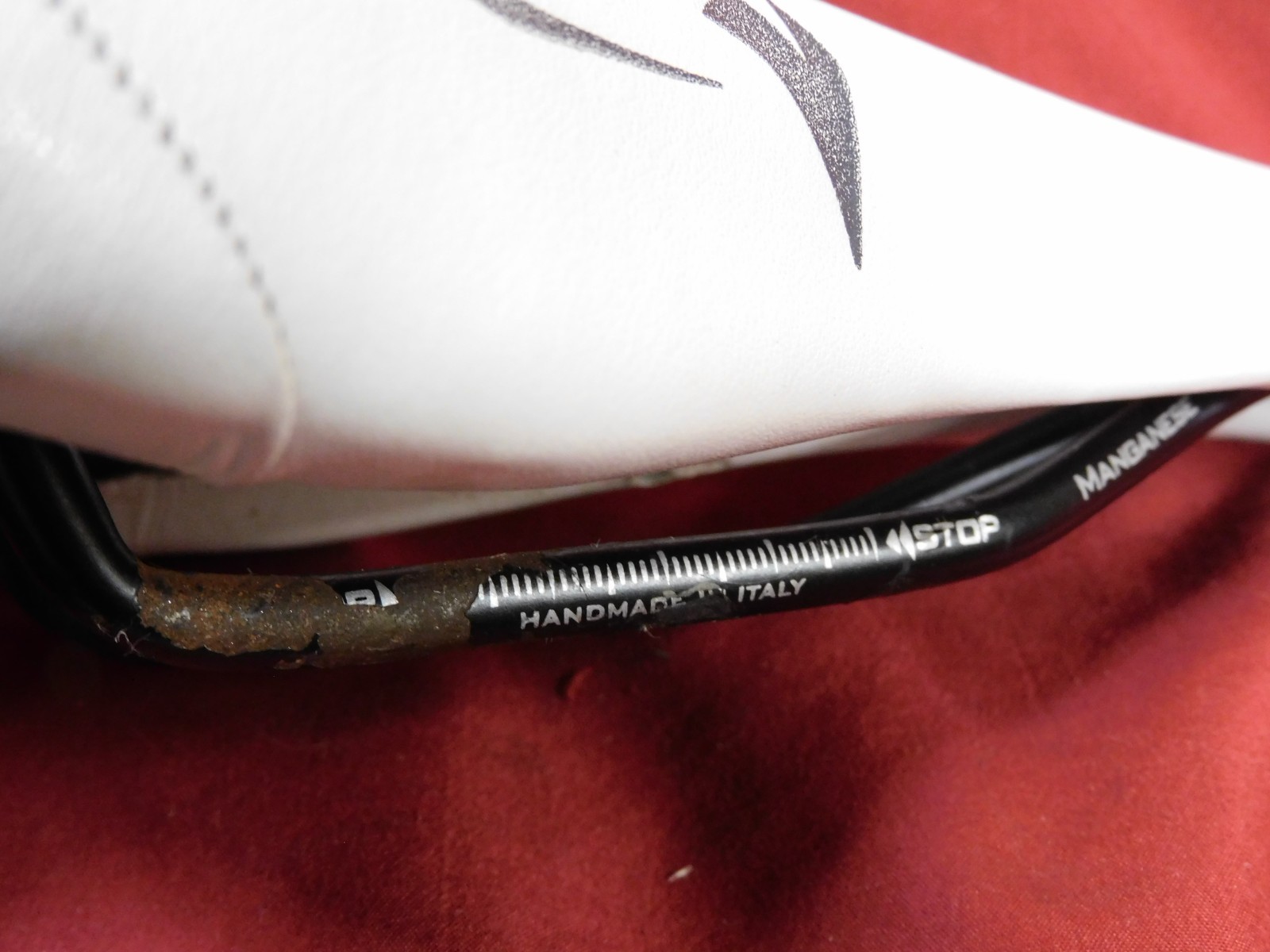 Very Nice White Terry Falcon X Women’s Saddle with Manganese Rails 240 grams