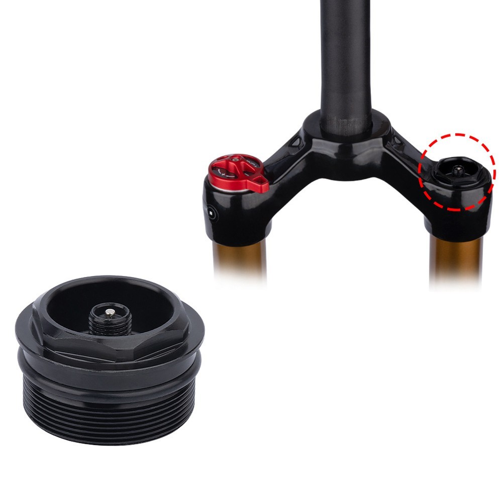 Cycling Parts Fork Valve Nut Bike 1Pcs Air Fork Cap Aluminum Alloy Black