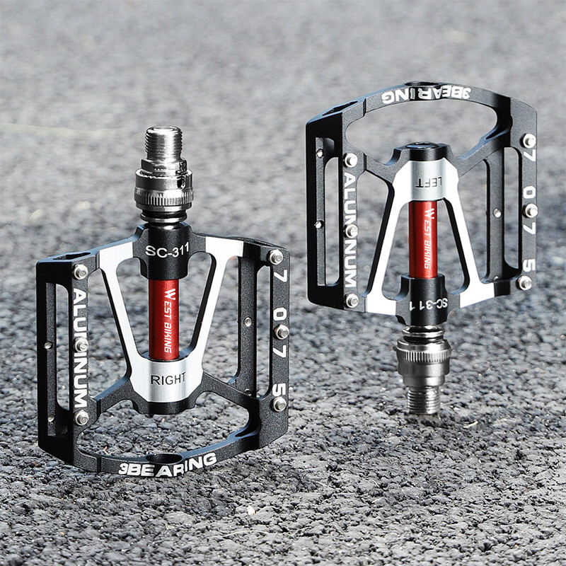 WEST BIKING Quick Release Bicycle Pedals 3 Sealed Bearing Bike Pedals a Pair