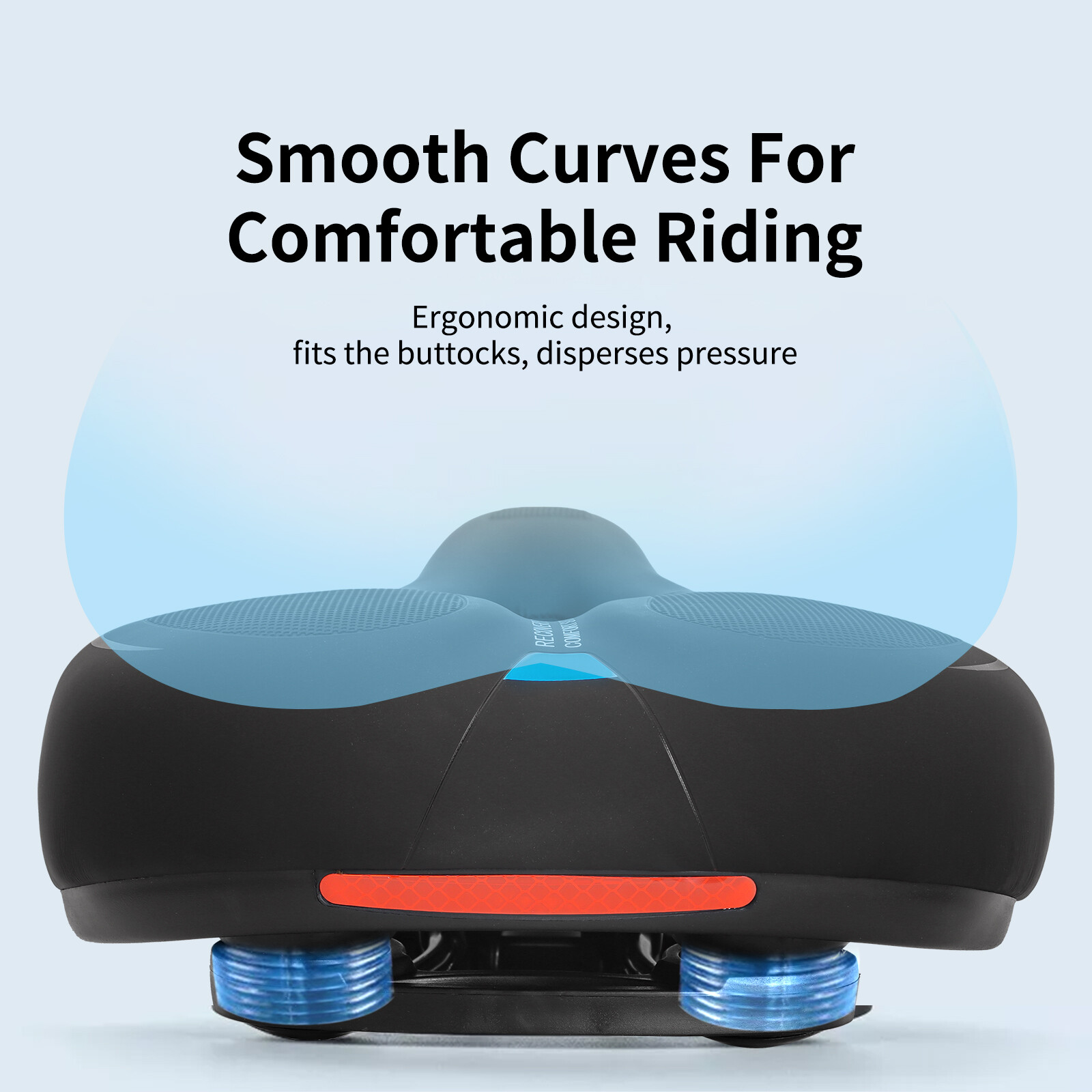 Bike Seat Bicycle Saddle Breathable Racing Cycling Comfort Cushion Pad Black