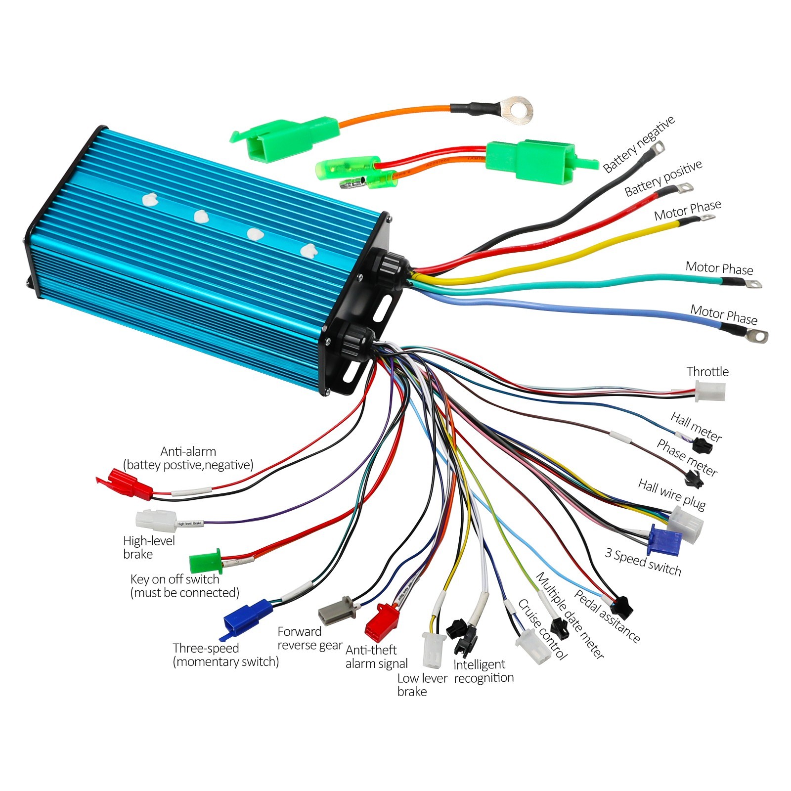36V 48V 72V 2500W-5000W Brushless Motor Controller Display Scooter Go Kart ATV