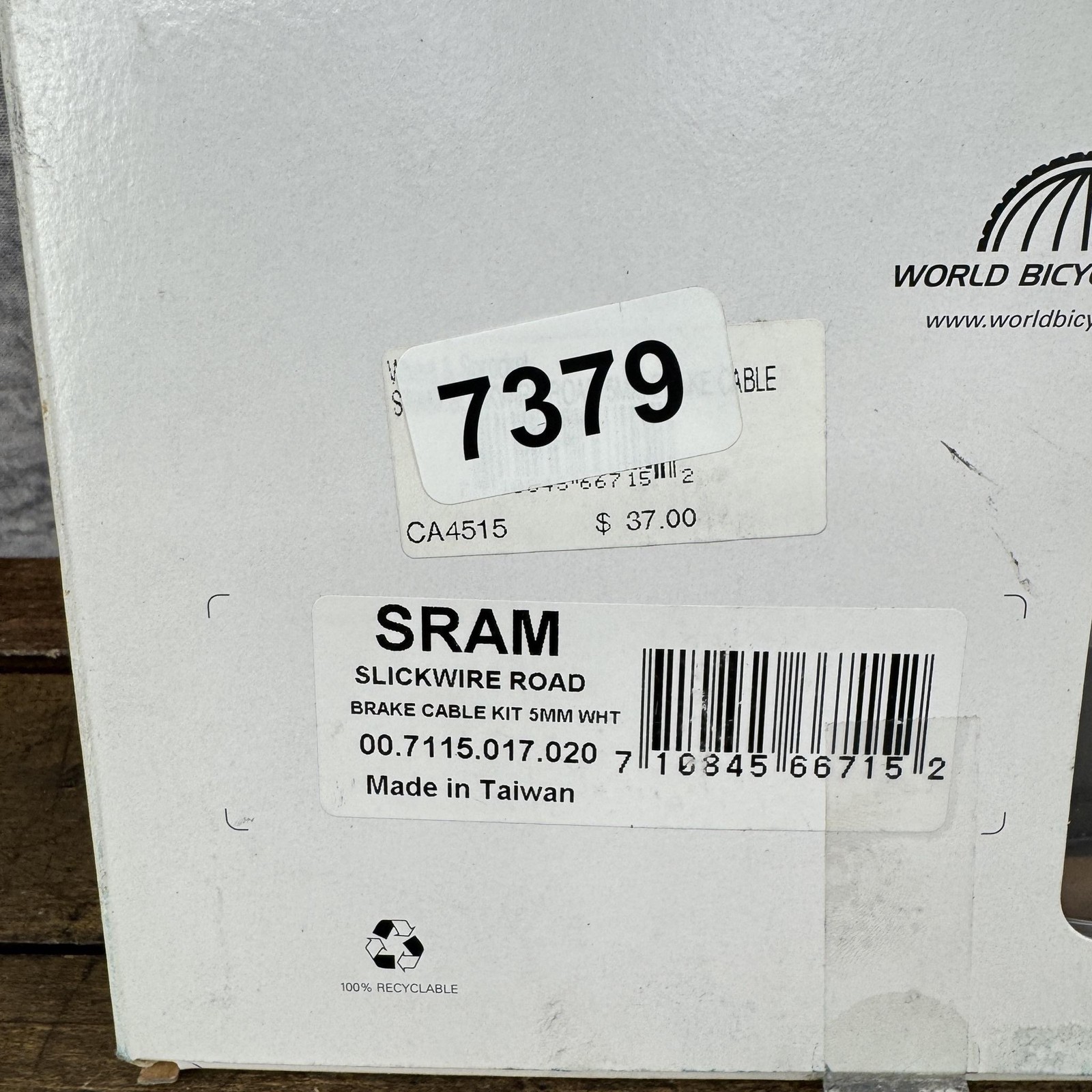SRAM Slickwire Road Brake Cable Kit White 00.7115.017.020 Open Box Bike
