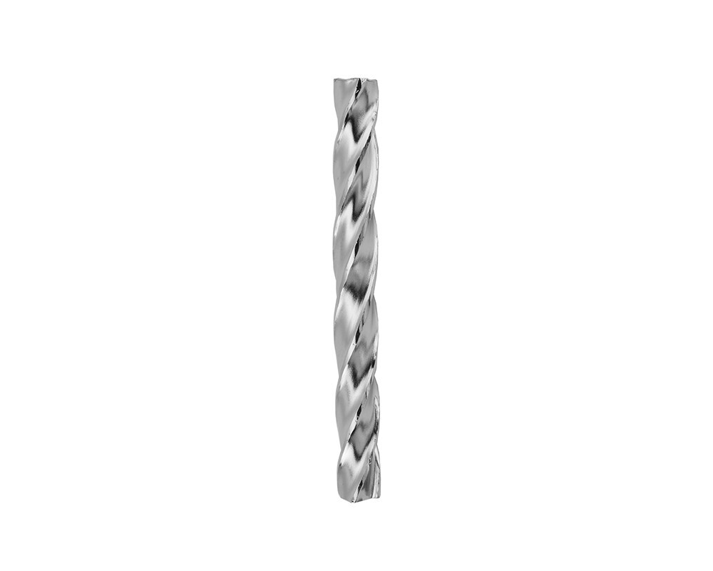 VINTGAE 22.2 OUTER DIAMETER STEEL TWISTED BIKE SEATPOST PILAR 206MM LONG CHROME