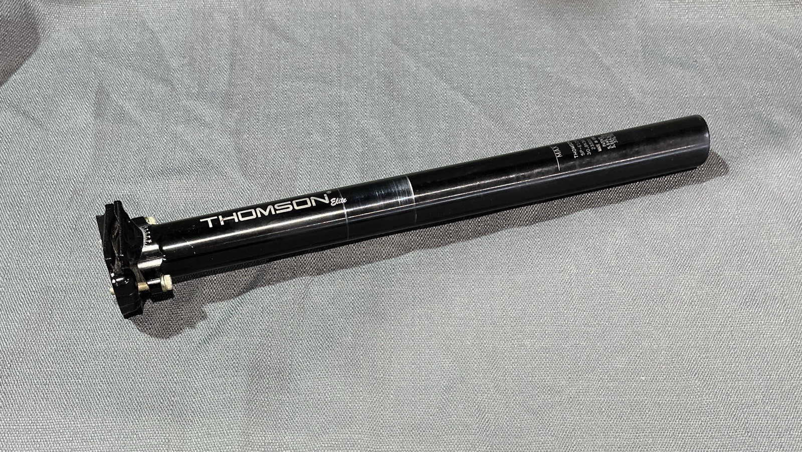 Thomson Elite SP-E128 Seatpost 30.9 x 367mm 0 Setback 2-Bolt 250g Black