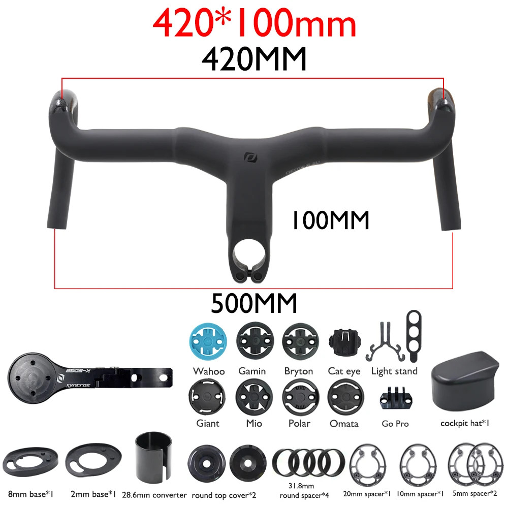 Carbon Gravel Road Bike Drop Bar Internal Cable Routing with Bike Computer Mount