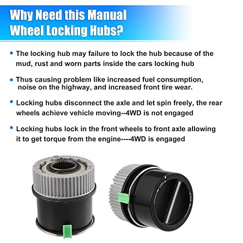 1 Pair 4WD Front Manual Wheel Locking Hub 1C3Z-3B396-DA for Ford F250 F350