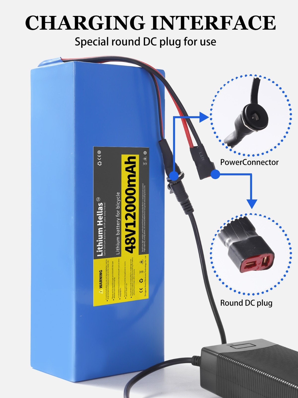 48V12Ah Electric Bicycle EBike Scooter Li-ion Battery With BMS High Performance
