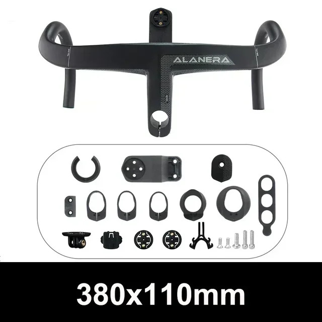 Carbon Road Bicycle Integrated Drop Bar Internal Wiring with Comput Holder