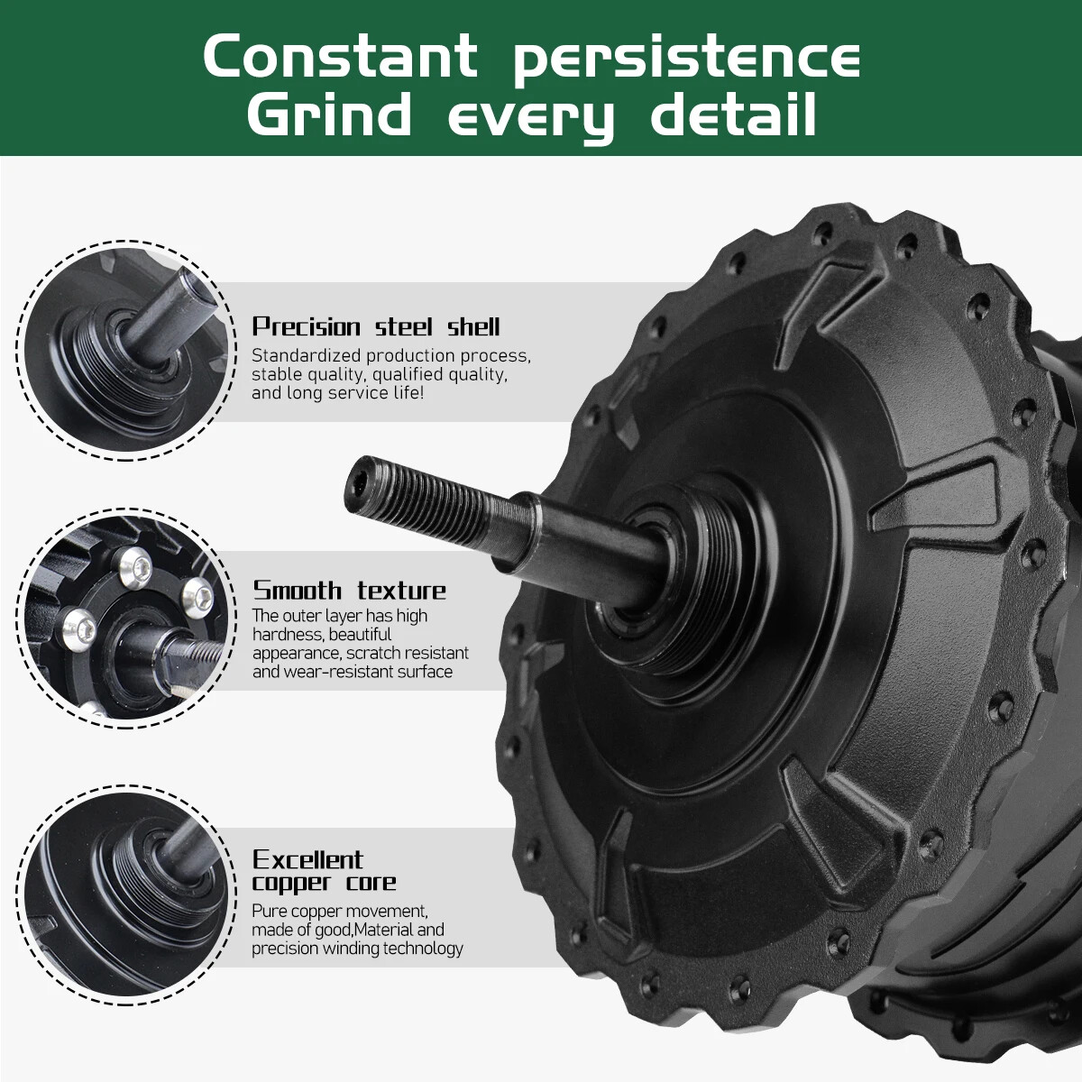 Electric Bike Fat Tire Motor 48V 750W 4.0Tire Hub Motor Wheel Dropout 170-175mm