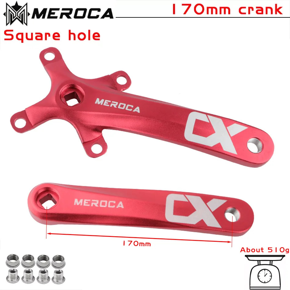 MEROCA Bicycle Crank Chainwheel 104BCD MTB Bike Crankset Aluminum Alloy with Bot