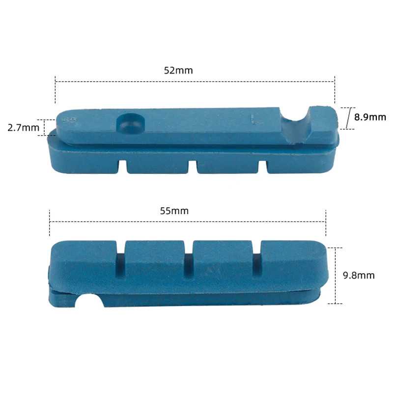 Carbon Rim Brake Pads Cork Compound Road Bike Caliper Braking Inserts for Carbon