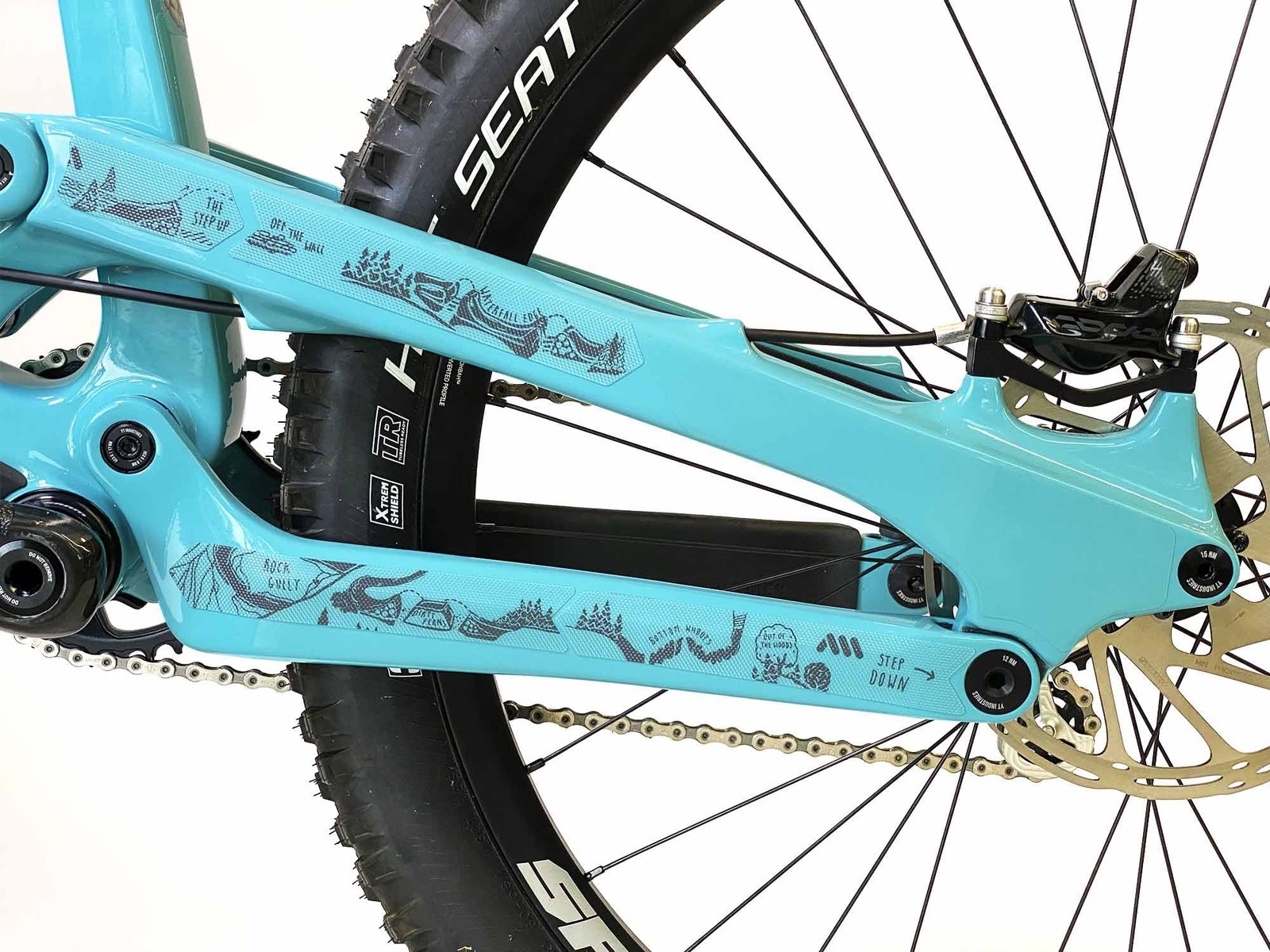 All Mountain Style Bike Frame Protector Extra 10-Piece Set Universal Fit