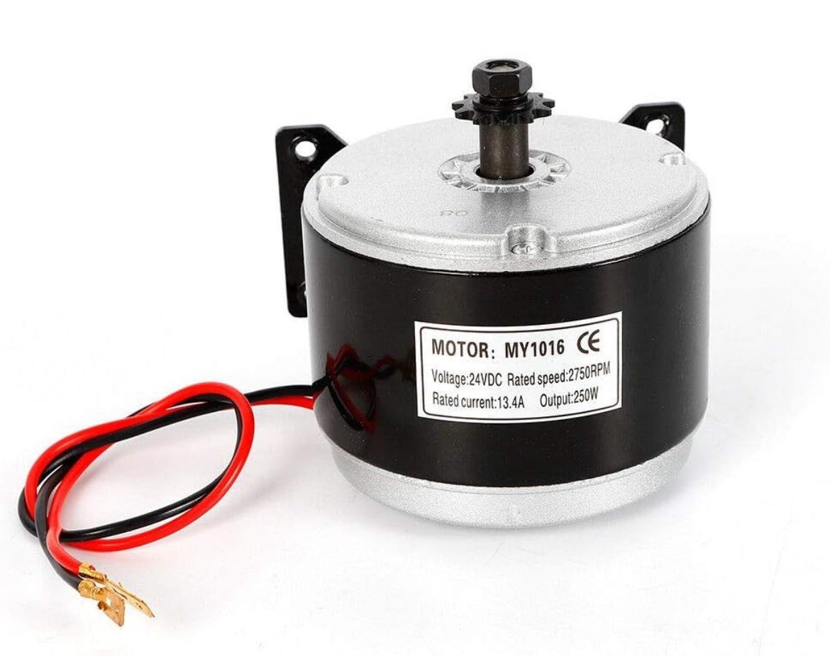 Electric Motor, 250W 24V Electric Brush MY1016 Motor Reversible Motor 2750RPM…