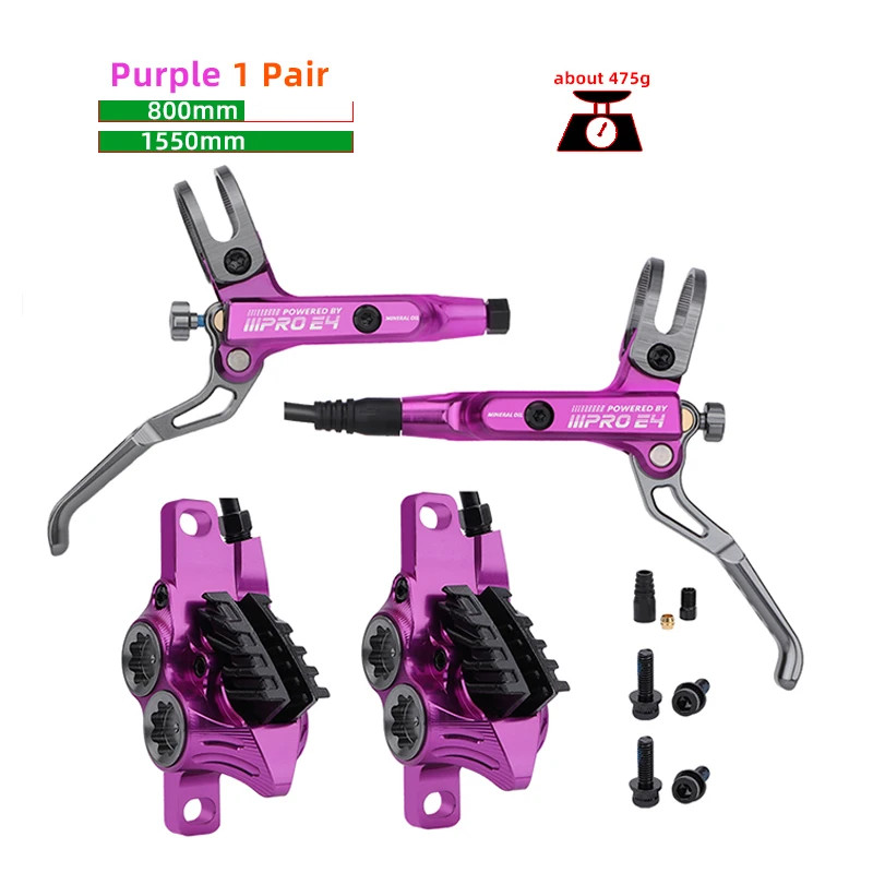 E4 Mountain Bike Hydraulic Brake 800/1550Mm Front Rear Brake Cooling 4 Piston Oi
