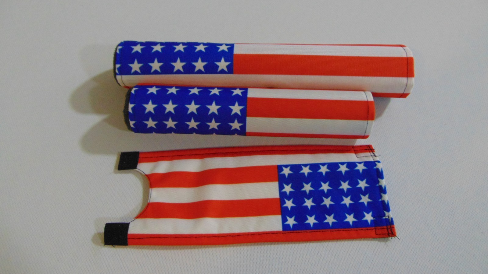 USA FLAG OLD SCHOOL CLASSIC BIKE BMX PAD SET STEM HANDLEBAR TOP TUBE PADS FLAG