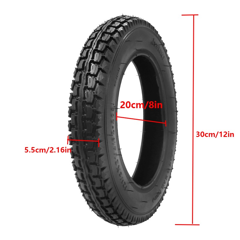 Heavy Duty 12-1/2 x 2-1/4 Tire & Inner Tube Bent Stem 12.5 x 2.25 Electric Bike