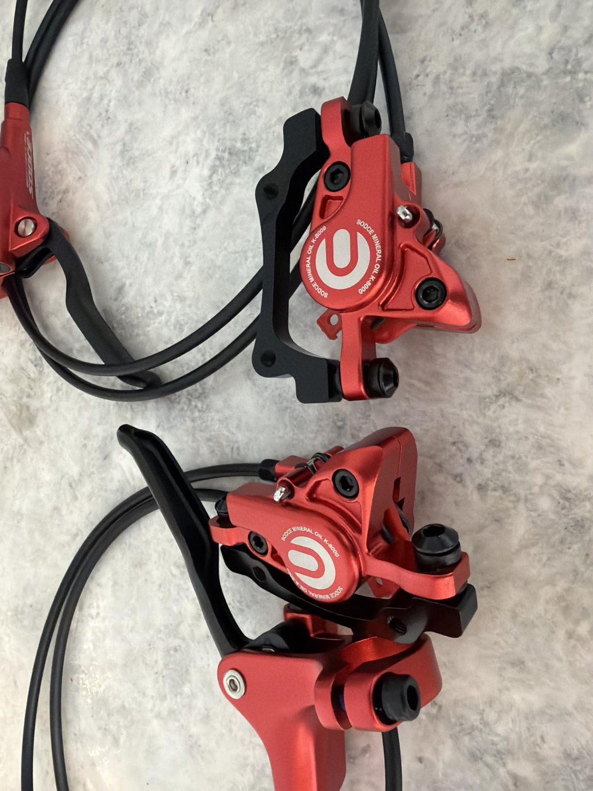 MTB Hydraulic Disc Brakes Front Rear Aluminum Dual Piston Bike Brake Set Black